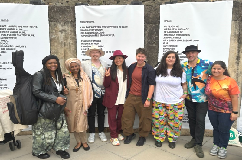 Performer line-up with Qian Zephaniah, center (MAC 1 Sept 2024)