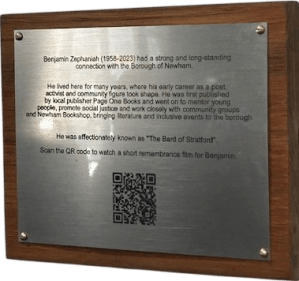 Unveiling of Benjamin Zephaniah Memorial plaque and Film